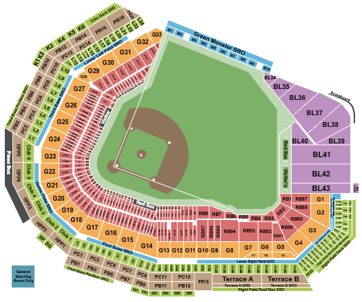 Fenway Park Fenway Park Seating Chart